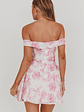 Courting Off-Shoulder Mini Dress Floral Pink - thumbnail 2