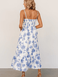 Cherie Jacquard Dress | Off White + Blue Floral - thumbnail 4
