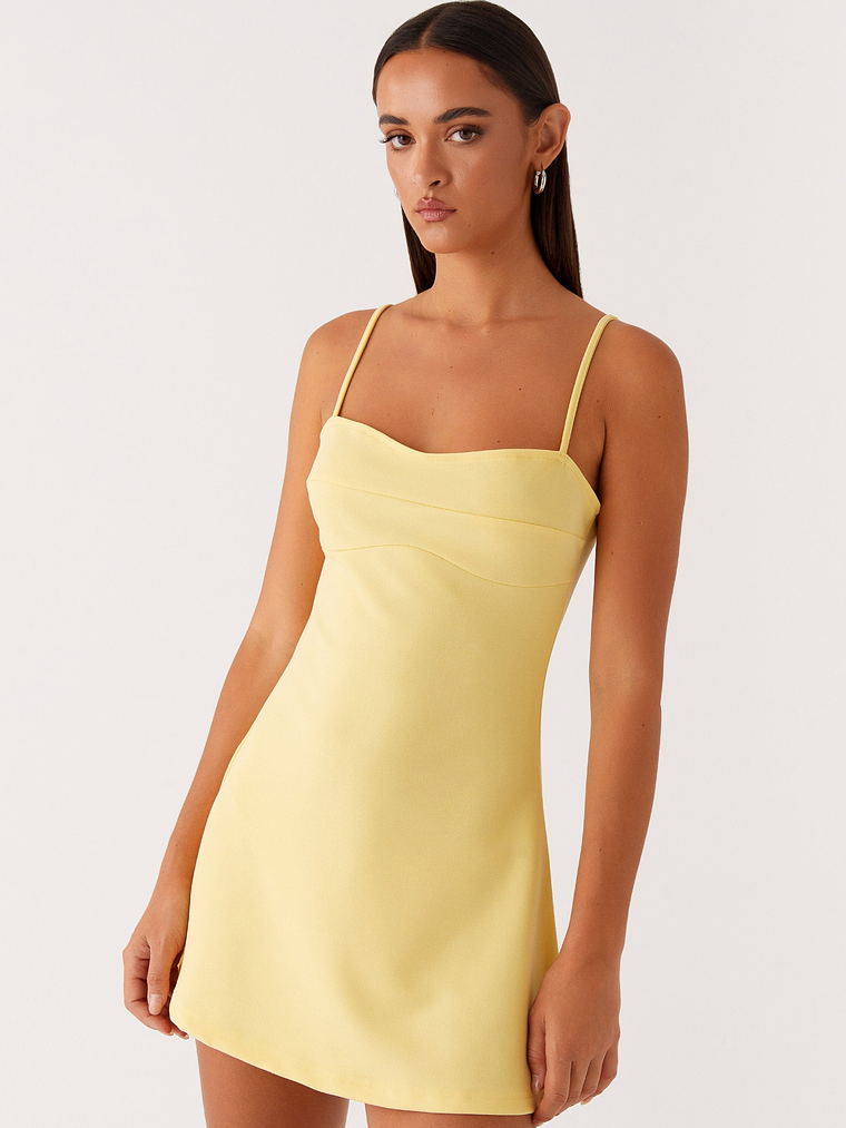 Cindy Mini Dress - Yellow 1