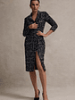 Cooper | Black Boucle Tailored Blazer Midi Dress - thumbnail 4