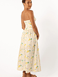 Cintrico Strapless Midi Dress - Lemon - thumbnail 3