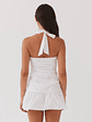 Cely Ruched Mini Dress - White - thumbnail 5