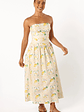 Cintrico Strapless Midi Dress - Lemon - thumbnail 5