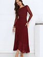 Darling At Dusk Long Sleeve Maxi Dress Wine - thumbnail 2