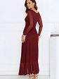Darling At Dusk Long Sleeve Maxi Dress Wine - thumbnail 3