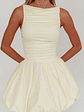 Dalayla Sleeveless Balloon Skirt Mini Dress Butter - thumbnail 4