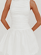 Dalayla Sleeveless Balloon Skirt Mini Dress White - thumbnail 5
