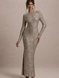 Citrine | Rose Gold Sequin Long-Sleeve Maxi Dress - thumbnail 5