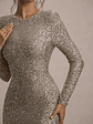 Citrine | Rose Gold Sequin Long-Sleeve Maxi Dress - thumbnail 6
