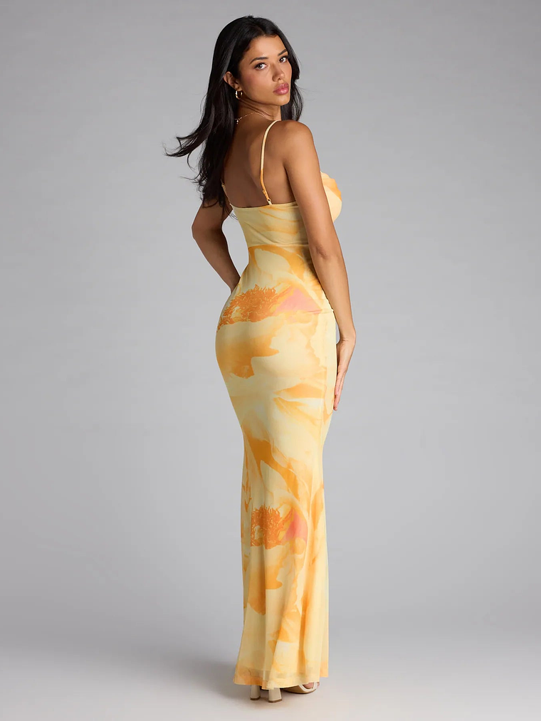 Coastal Luxe Floral Mermaid Maxi Dress 2