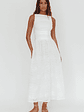 Dalayla Sleeveless Eyelet Maxi Dress White - thumbnail 6