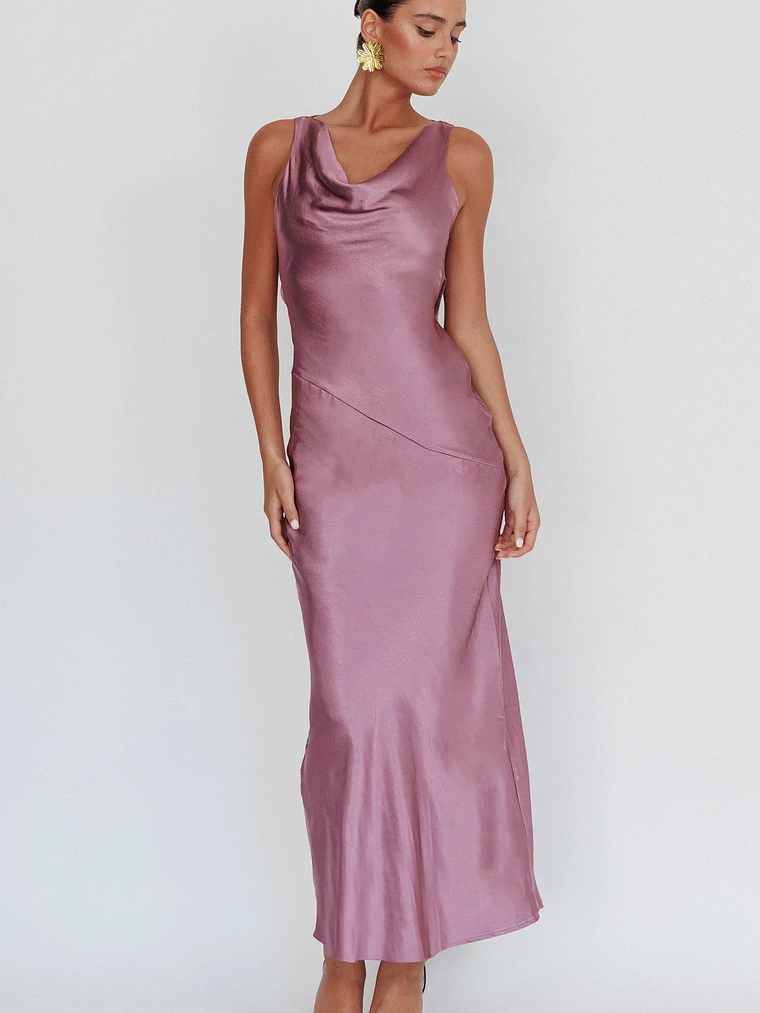 Cassiopeia Open Back Maxi Dress Grape 1