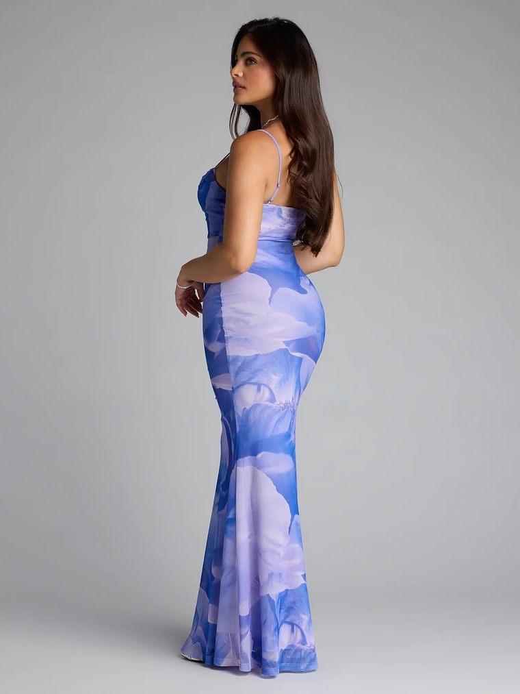 Coastal Luxe Floral Mermaid Maxi Dress 6