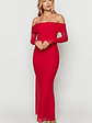 Coraline Red Long Sleeve Maxi Dress - thumbnail 3