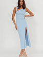 Daleela Asymmetric Neckline Maxi Dress Blue - thumbnail 5