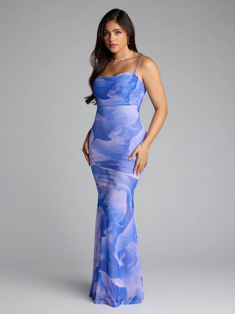 Coastal Luxe Floral Mermaid Maxi Dress 8