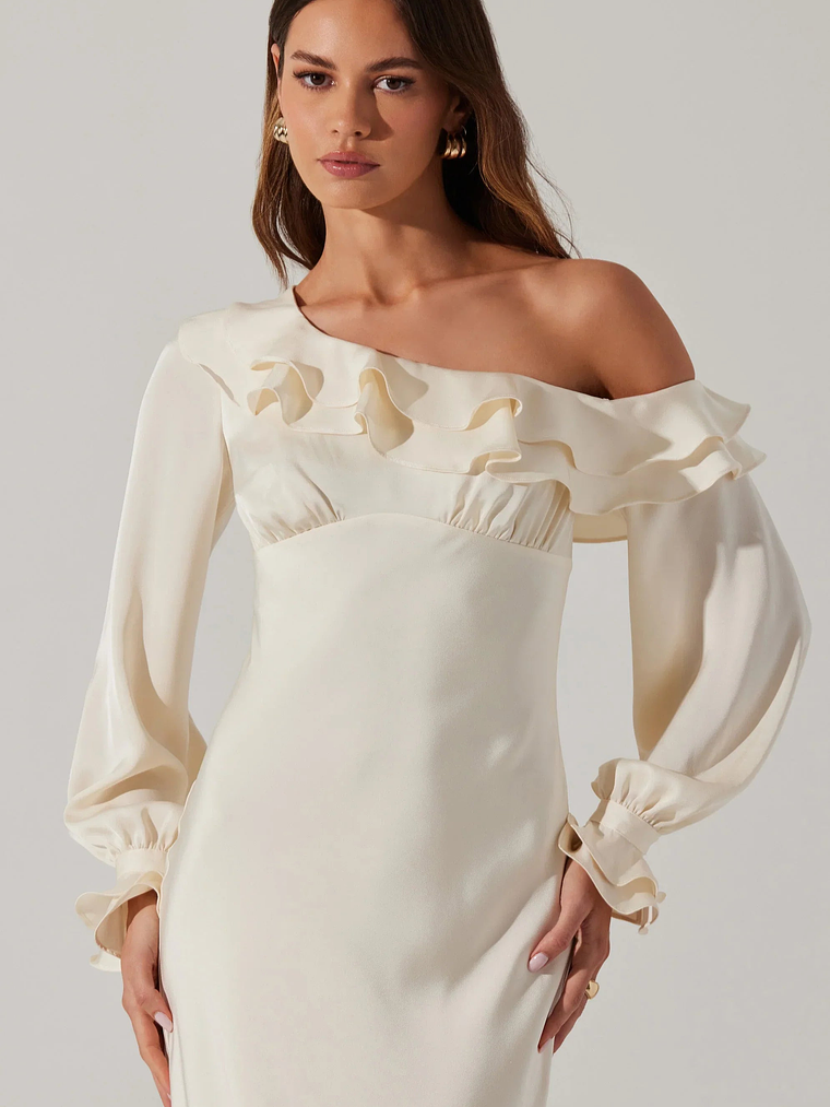 Coraline Satin Midi Dress 2