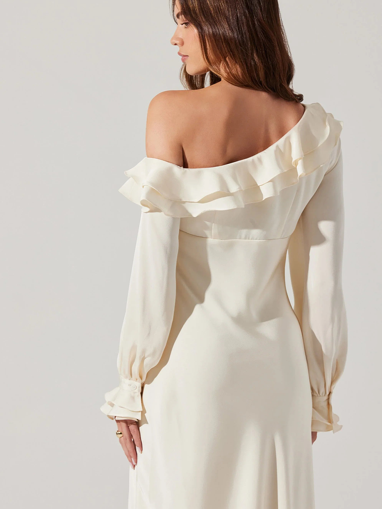 Coraline Satin Midi Dress 5