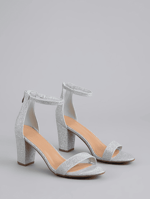 Cue The Compliments Glitter Block Heels