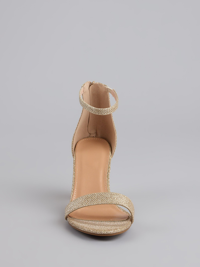 Cue The Compliments Glitter Block Heels 7