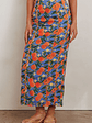 Chamberlain Scallop Trim Maxi Skirt Citrus Orange - thumbnail 1