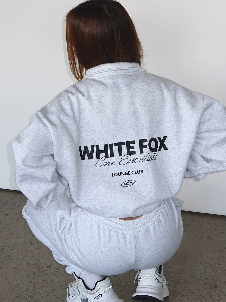 Core Essentials Zip Sweater Grey Marle 1