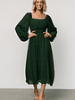 Dalton Pleated Midi Dress | Dark Green - thumbnail 1