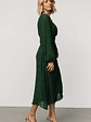 Dalton Pleated Midi Dress | Dark Green - thumbnail 3
