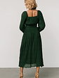 Dalton Pleated Midi Dress | Dark Green - thumbnail 5