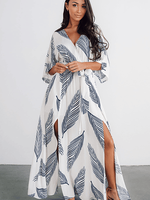 Corinth Maxi Dress | Navy Print