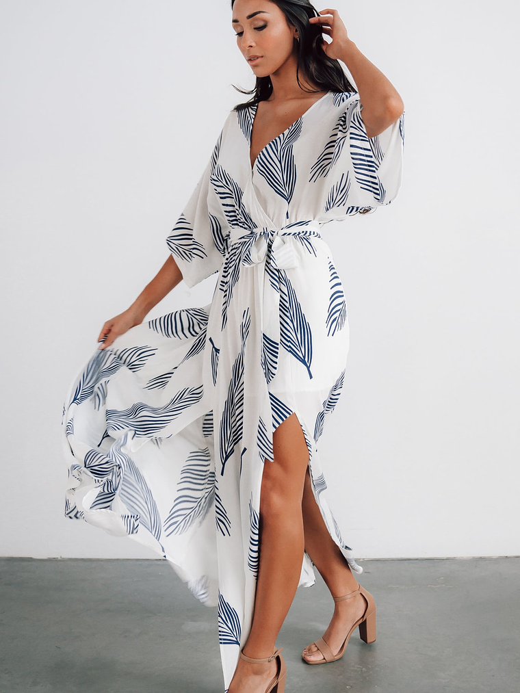 Corinth Maxi Dress | Navy Print 2