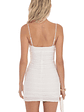Crinkle Bodycon Dress in White - thumbnail 2