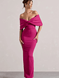 Cornelia | Hot Pink Strapless Maxi Dress With Oversized Bow - thumbnail 1