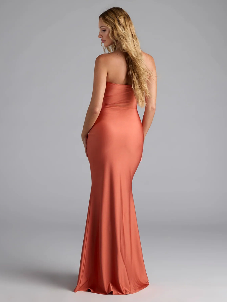 Cheryl Strapless Slit Mermaid Formal Dress 12