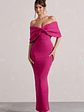 Cornelia | Hot Pink Strapless Maxi Dress With Oversized Bow - thumbnail 5