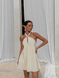Coconut Sips Halter Mini Dress Yellow - thumbnail 3