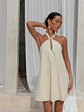Coconut Sips Halter Mini Dress Yellow - thumbnail 4