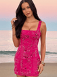 Curren Pink Beaded Mini Dress - thumbnail 1