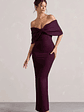 Cornelia | Plum Strapless Maxi Dress With Oversized Bow - thumbnail 4