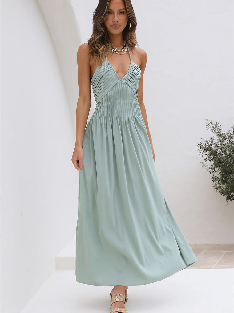 Cross My Heart Maxi Dress Sage 3