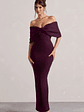 Cornelia | Plum Strapless Maxi Dress With Oversized Bow - thumbnail 6
