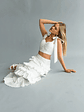 Dawn Bow Strap Bustier Top + Tiered Ruffle Skirt Set - thumbnail 4