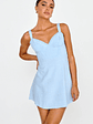 Day Dreamer Pintuck Pleat Mini Dress Blue - thumbnail 1