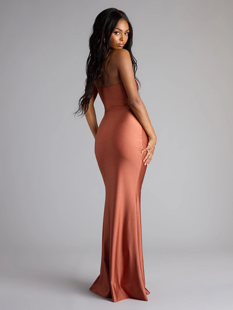Cheryl Strapless Slit Mermaid Formal Dress 28
