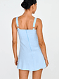 Day Dreamer Pintuck Pleat Mini Dress Blue - thumbnail 2
