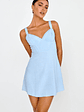 Day Dreamer Pintuck Pleat Mini Dress Blue - thumbnail 5