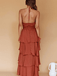 Catalina Tiered Ruffle Maxi Dress Cocoa - thumbnail 3