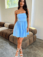Cornell Mini Dress - Baby Blue - thumbnail 6