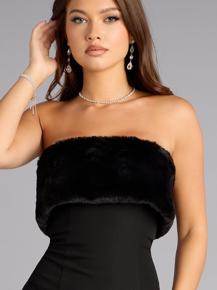 Cold Girl Couture Faux Fur Mini Dress 4