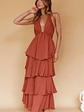 Catalina Tiered Ruffle Maxi Dress Cocoa - thumbnail 9
